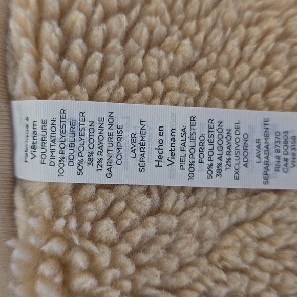 Alo Yoga, Foxy Sherpa Jacket/Coat, Teddy Bear, Came,l VGUC, Women's M - Picture 15 of 16